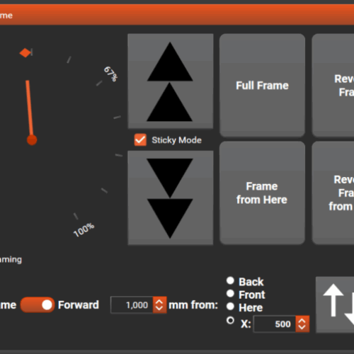 Conveyor advance & frame β full touch control over conveying including reverse framing &
exact Framing.